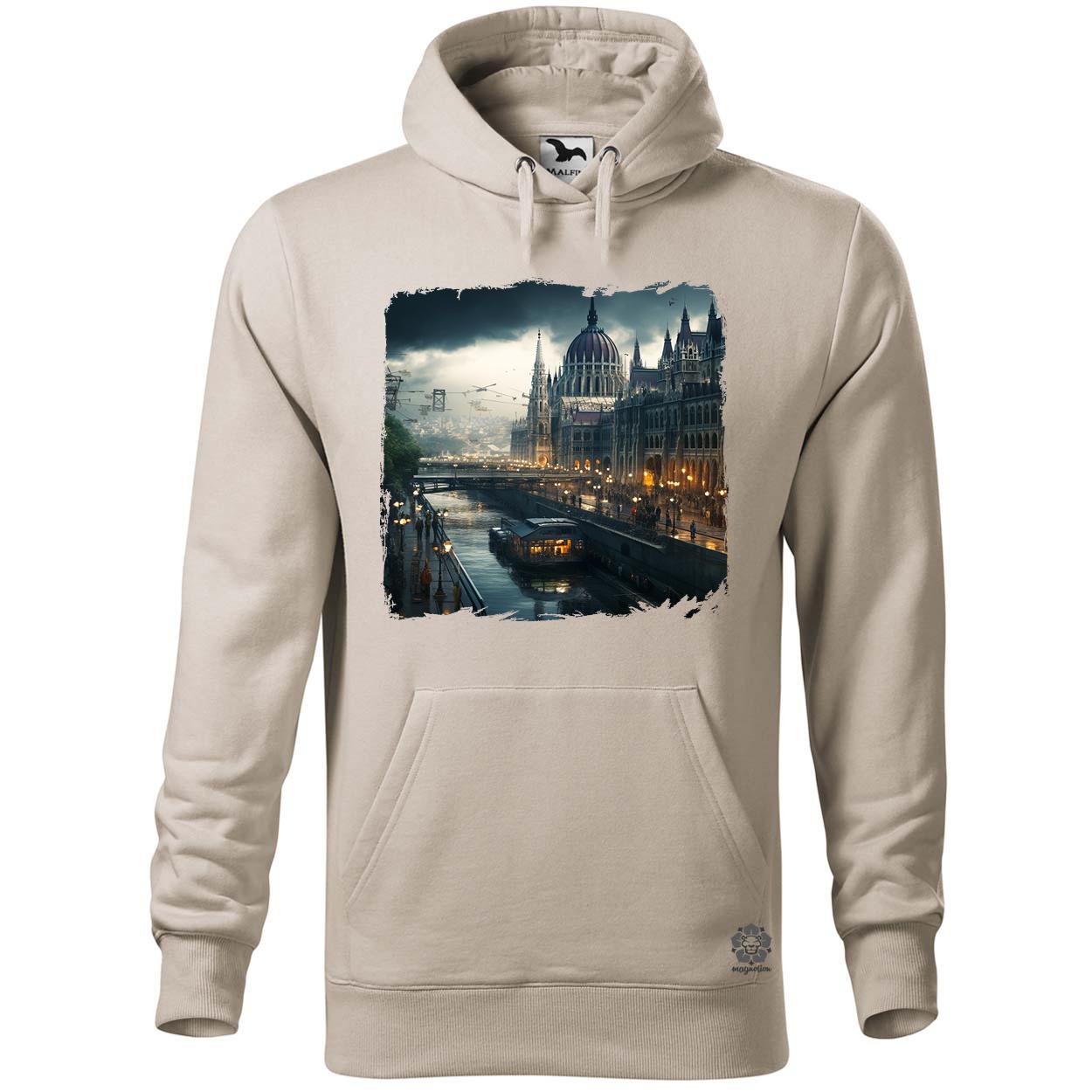 Disztópikus cyberpunk Budapest v5 egyedi  pulóver 
