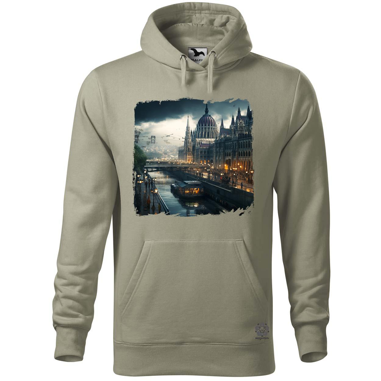 Disztópikus cyberpunk Budapest v5 egyedi  pulóver 