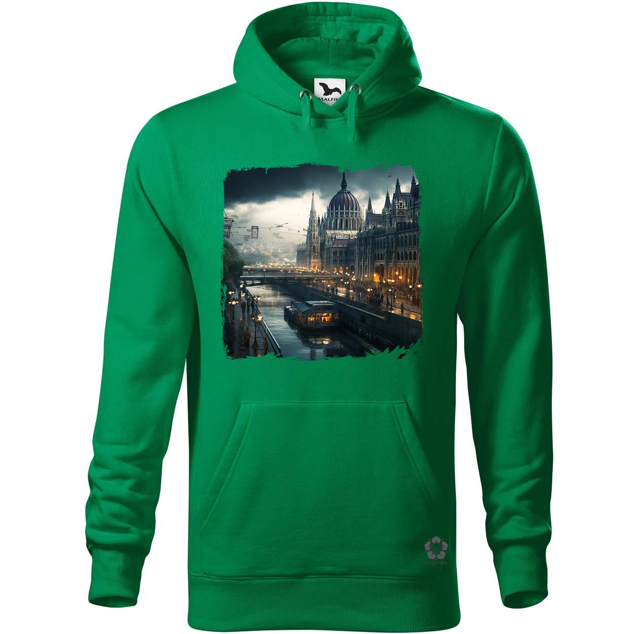 Disztópikus cyberpunk Budapest v5 egyedi  pulóver 