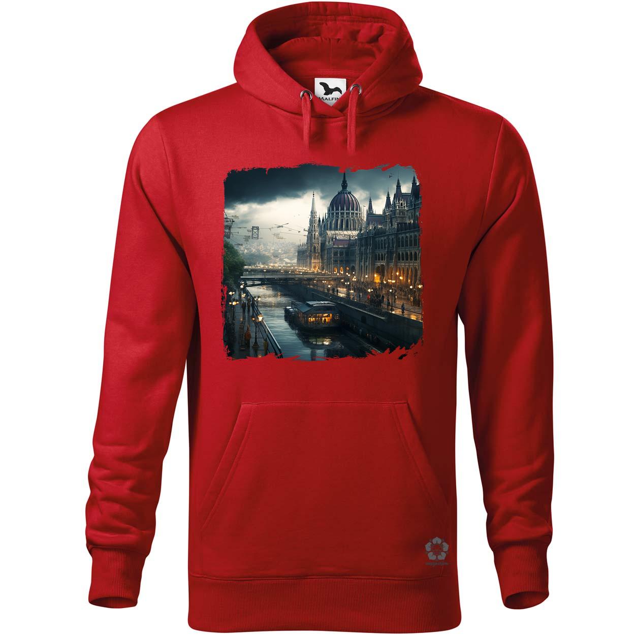 Disztópikus cyberpunk Budapest v5 egyedi  pulóver 