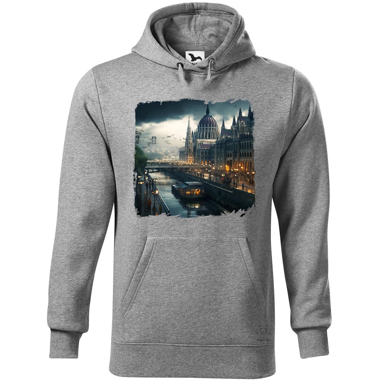 Disztópikus cyberpunk Budapest v5 egyedi  pulóver 