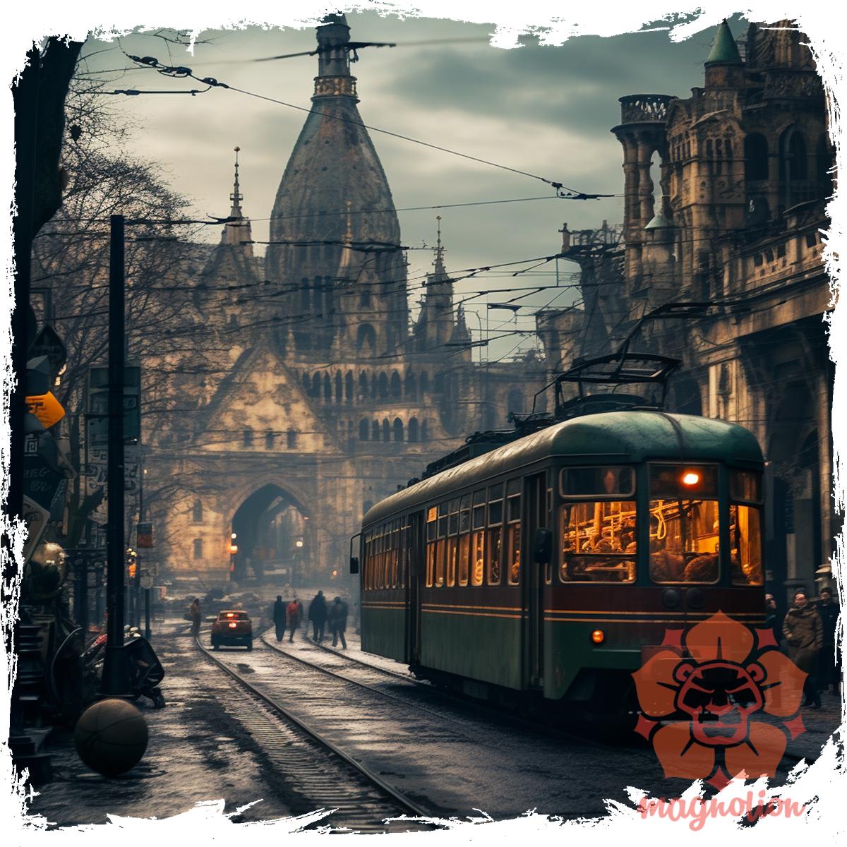 Disztópikus cyberpunk Budapest v7 egyedi  pulóver 