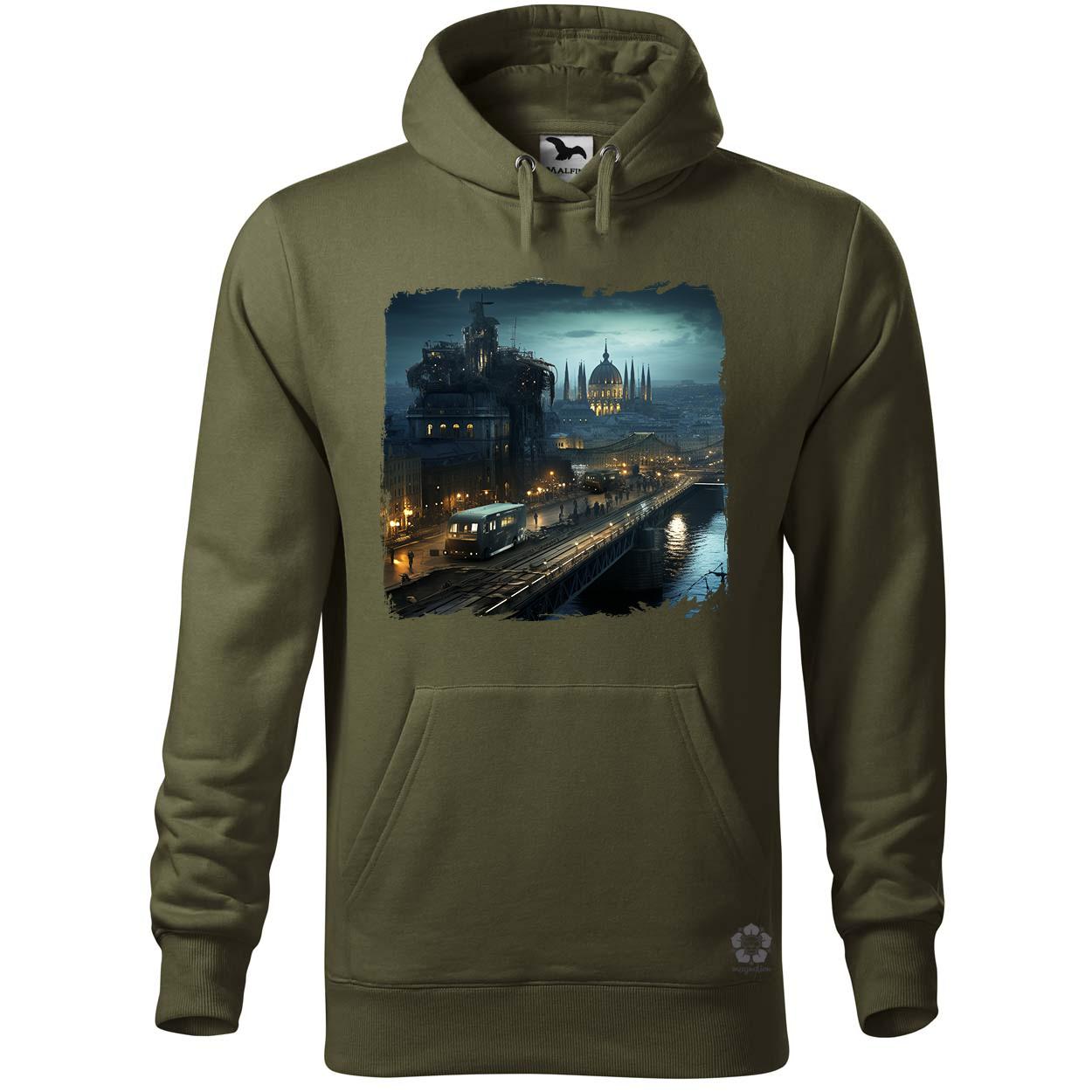 Disztópikus cyberpunk Budapest v9 egyedi  pulóver 