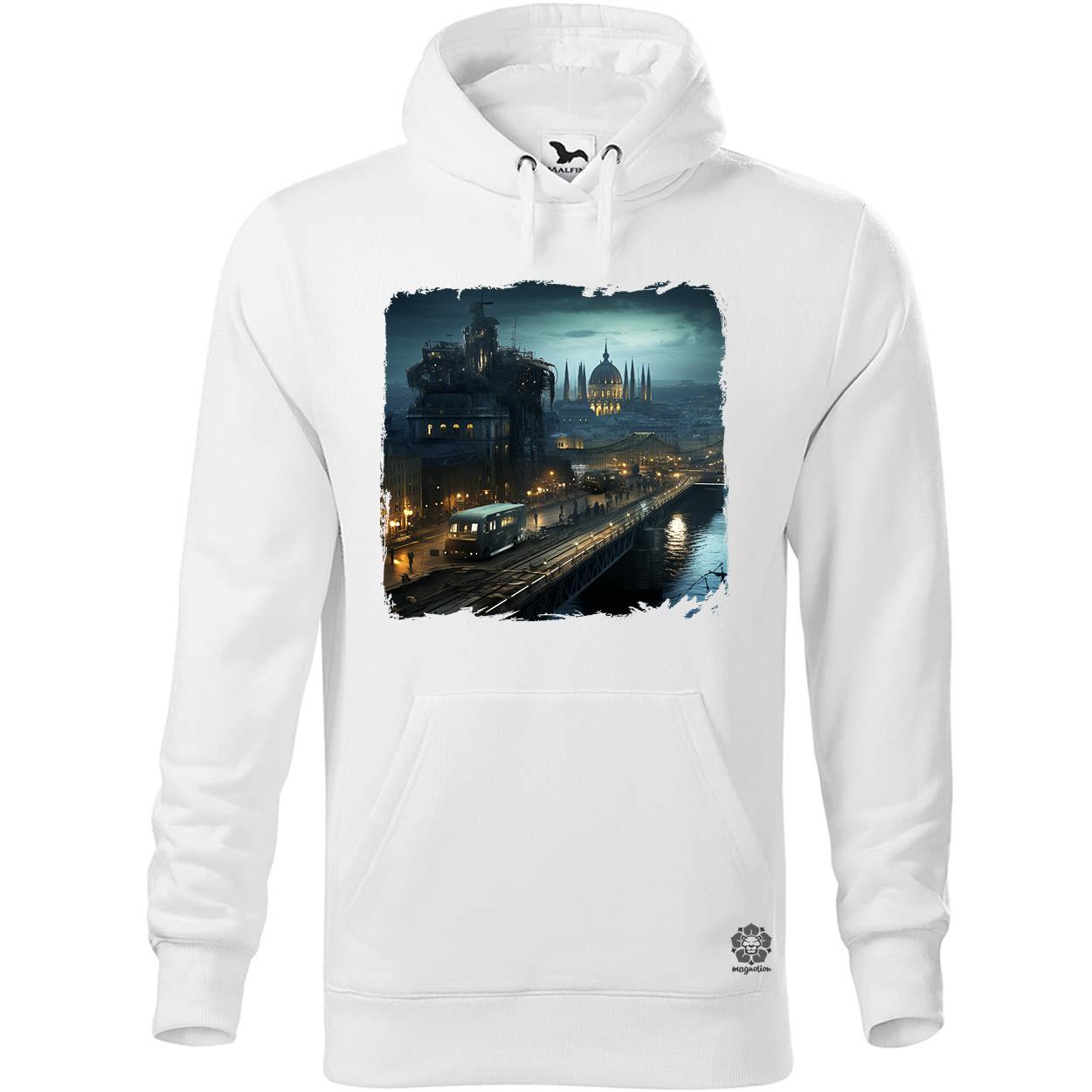 Disztópikus cyberpunk Budapest v9 egyedi  pulóver 
