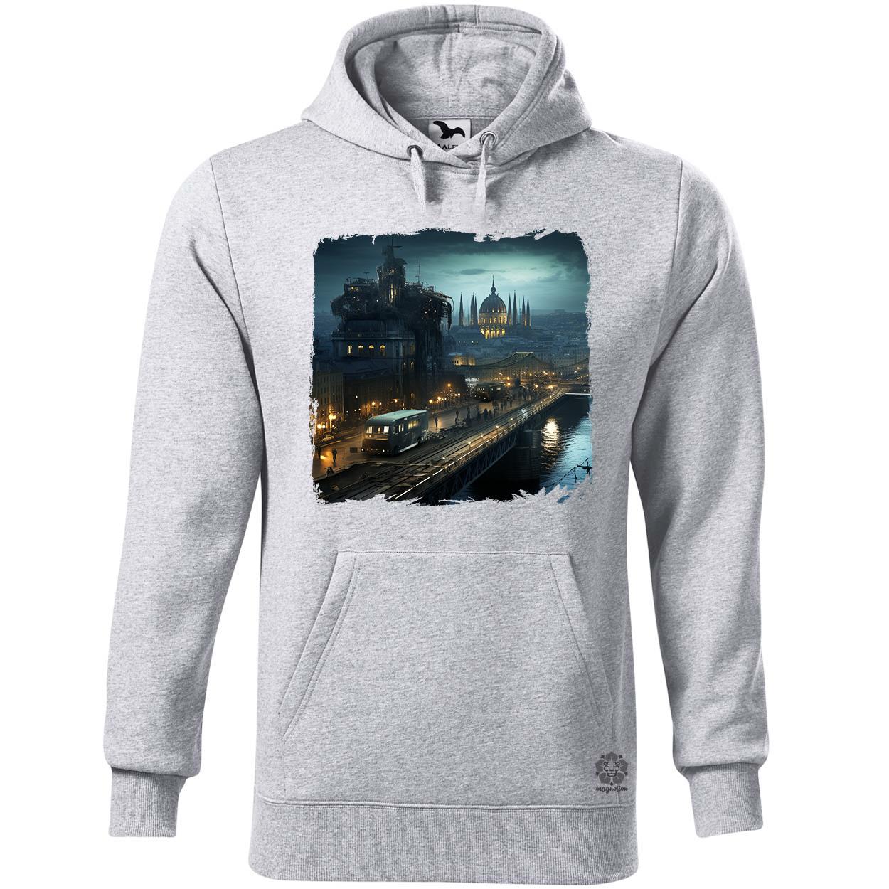 Disztópikus cyberpunk Budapest v9 egyedi  pulóver 