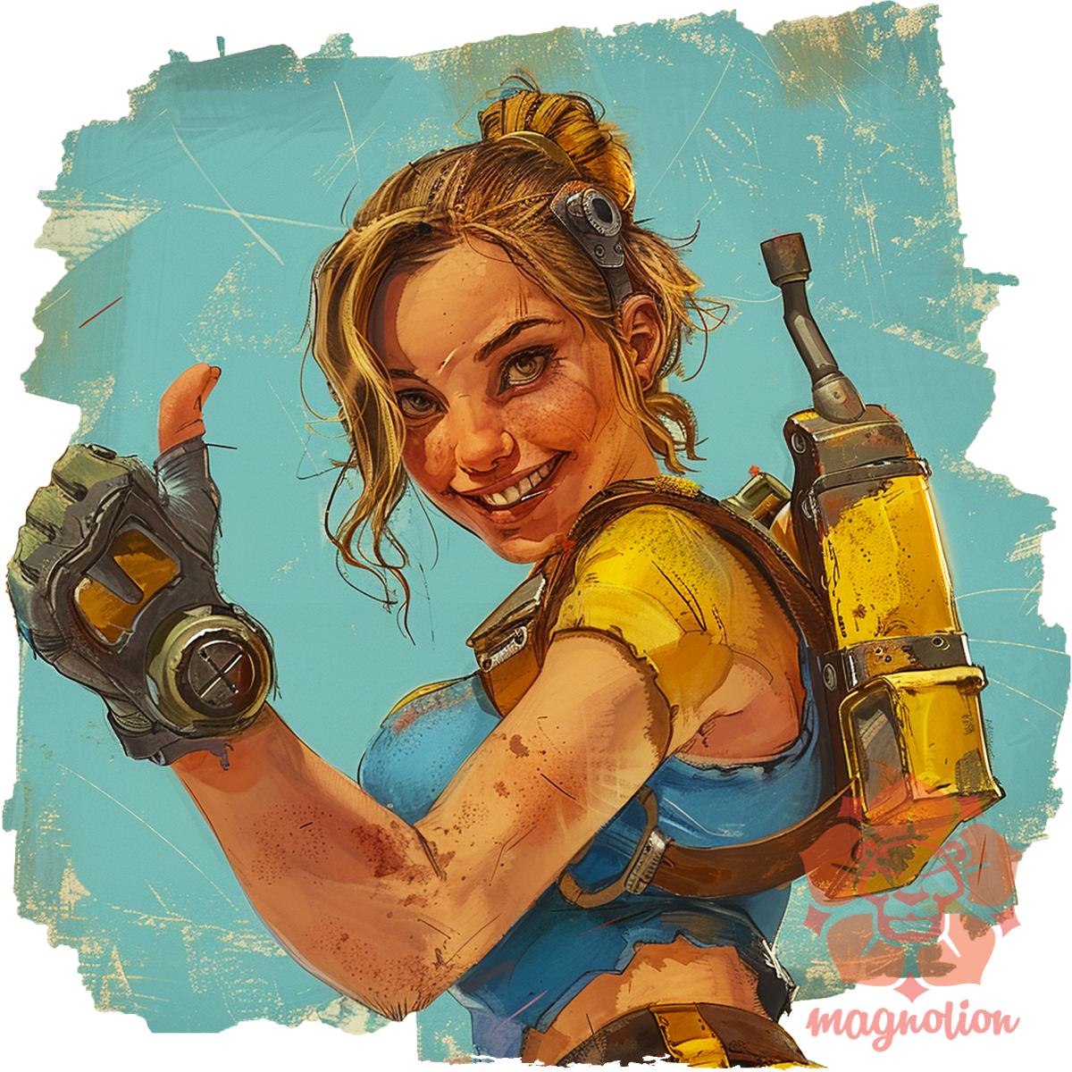 Fallout Lucy fanart v2 egyedi póló 