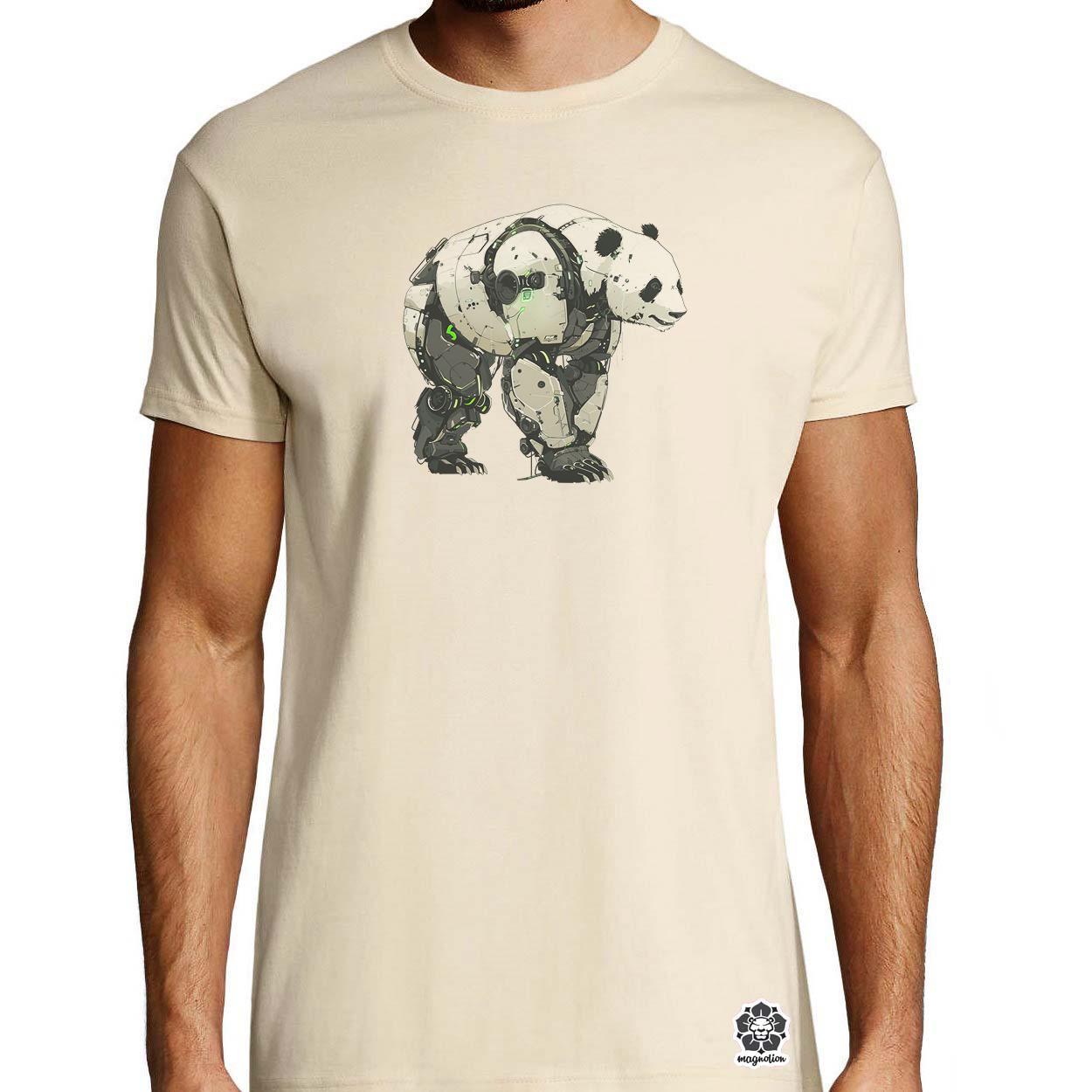Kiborg panda v6 egyedi póló 