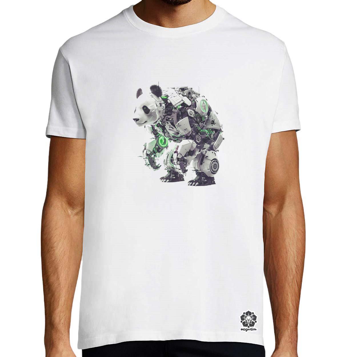 Kiborg panda v8 egyedi póló 