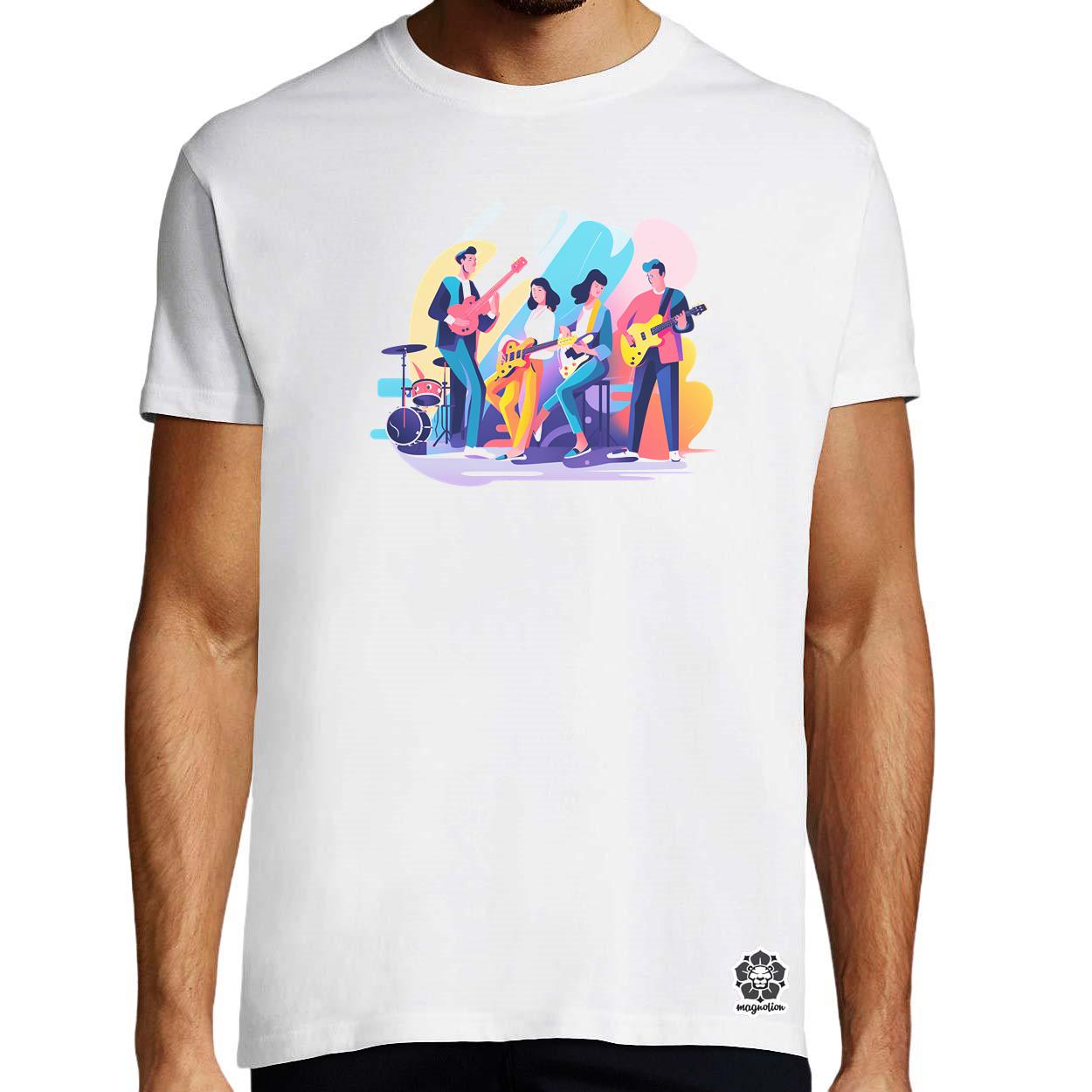 Minimalista funky banda v2 egyedi póló 