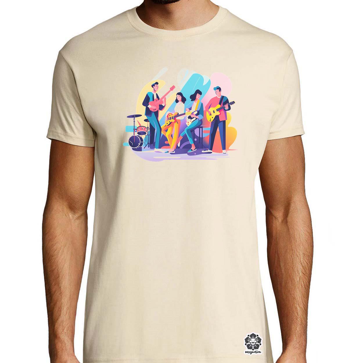 Minimalista funky banda v2 egyedi póló 