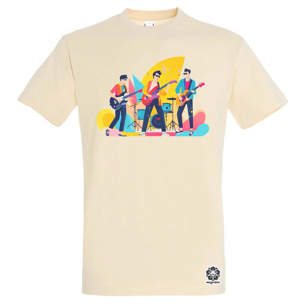 Minimalista funky banda v4 egyedi póló 