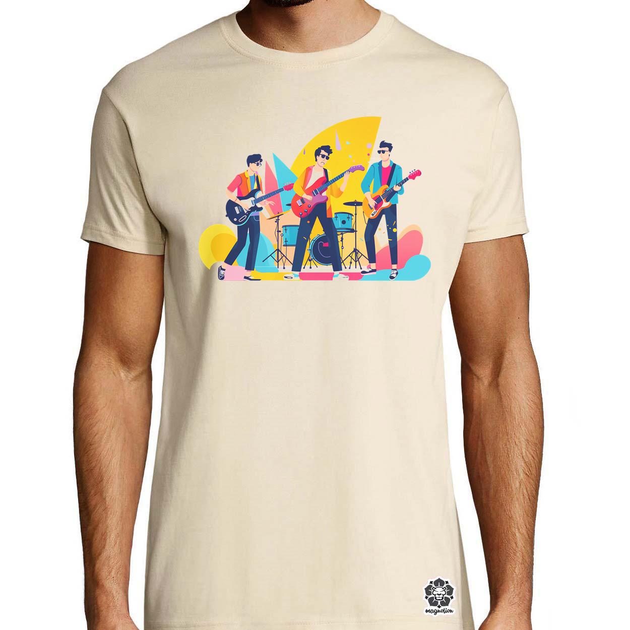 Minimalista funky banda v4 egyedi póló 