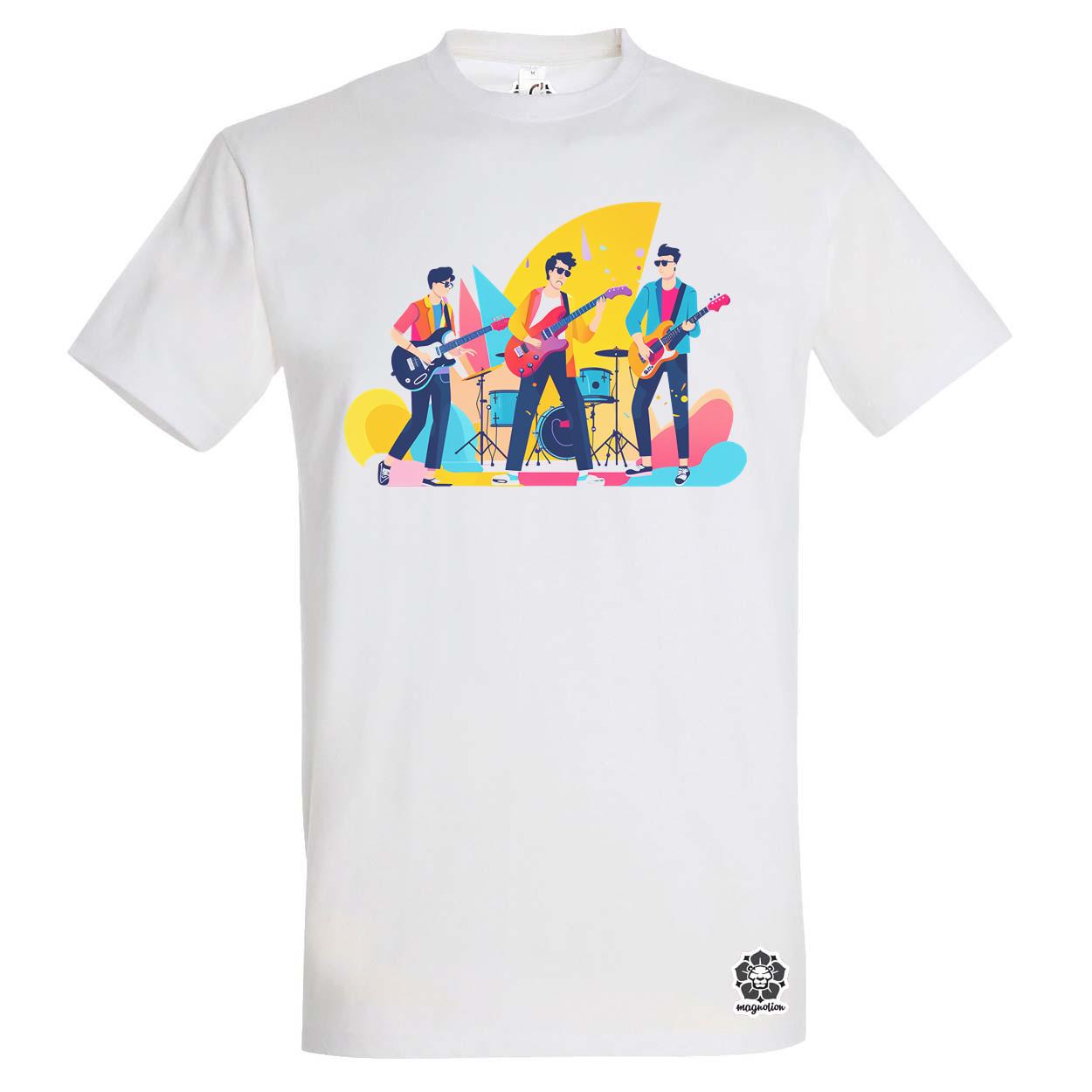 Minimalista funky banda v4 egyedi póló 