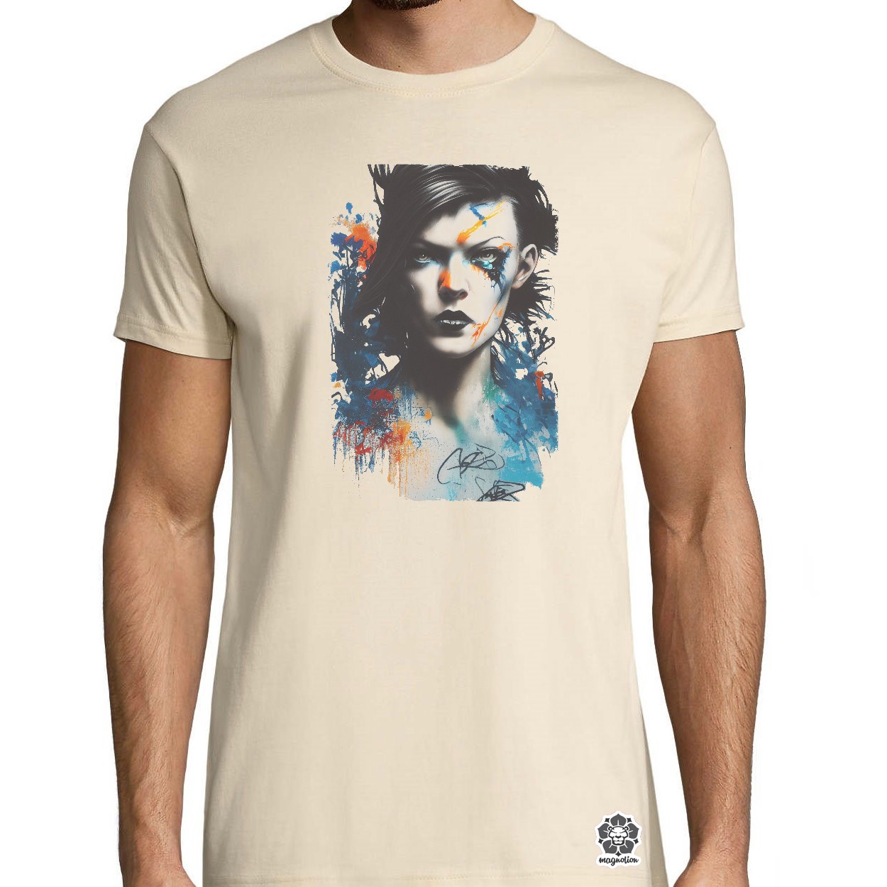 Grafiti művészet Milla Jovovich egyedi póló 