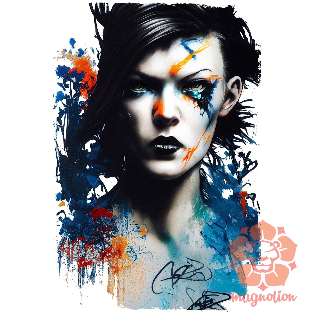 Grafiti művészet Milla Jovovich egyedi póló 