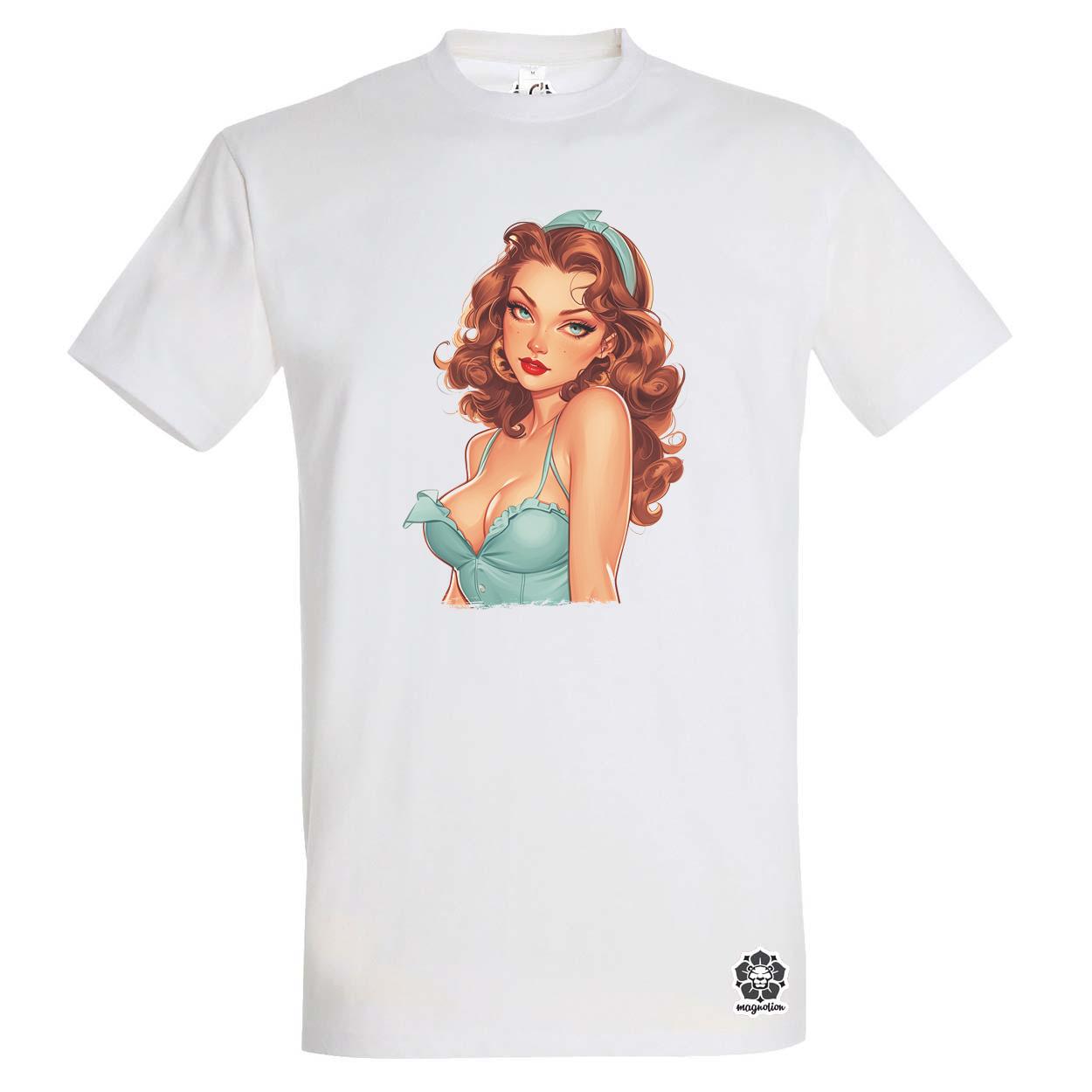 Pin-up girl portré v1 egyedi póló 