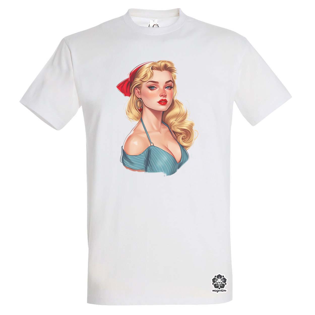 Pin-up girl portré v10 egyedi póló 