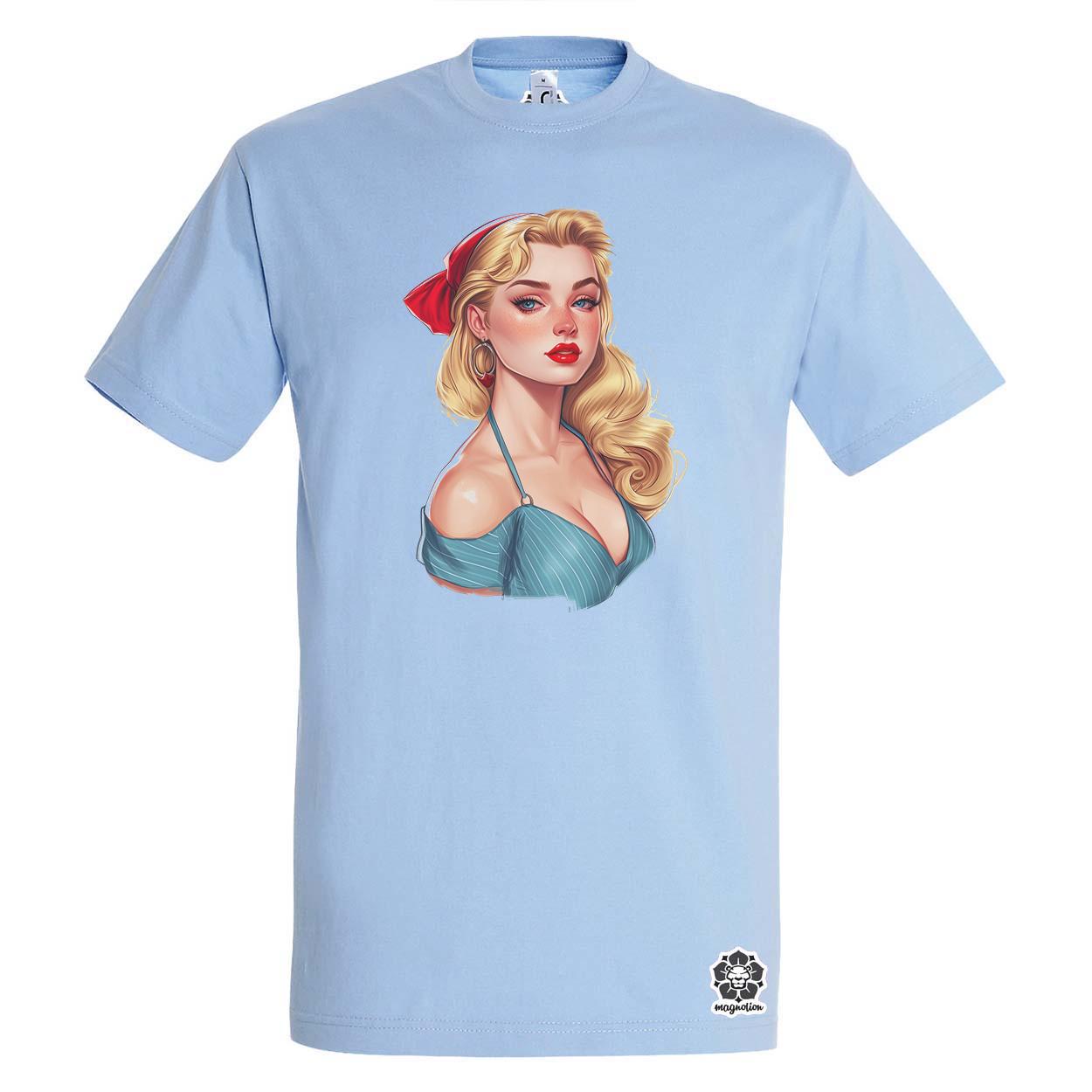 Pin-up girl portré v10 egyedi póló 