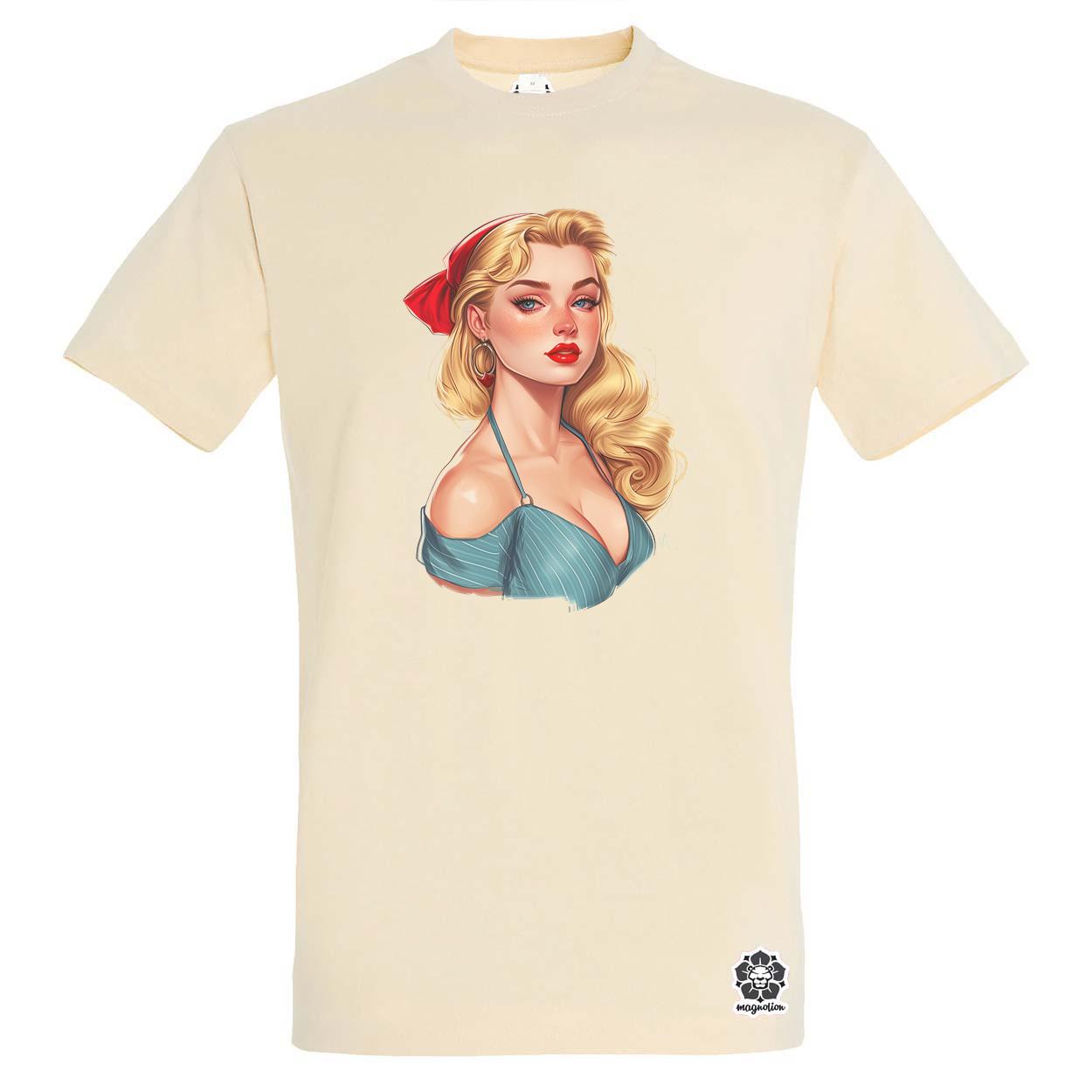 Pin-up girl portré v10 egyedi póló 