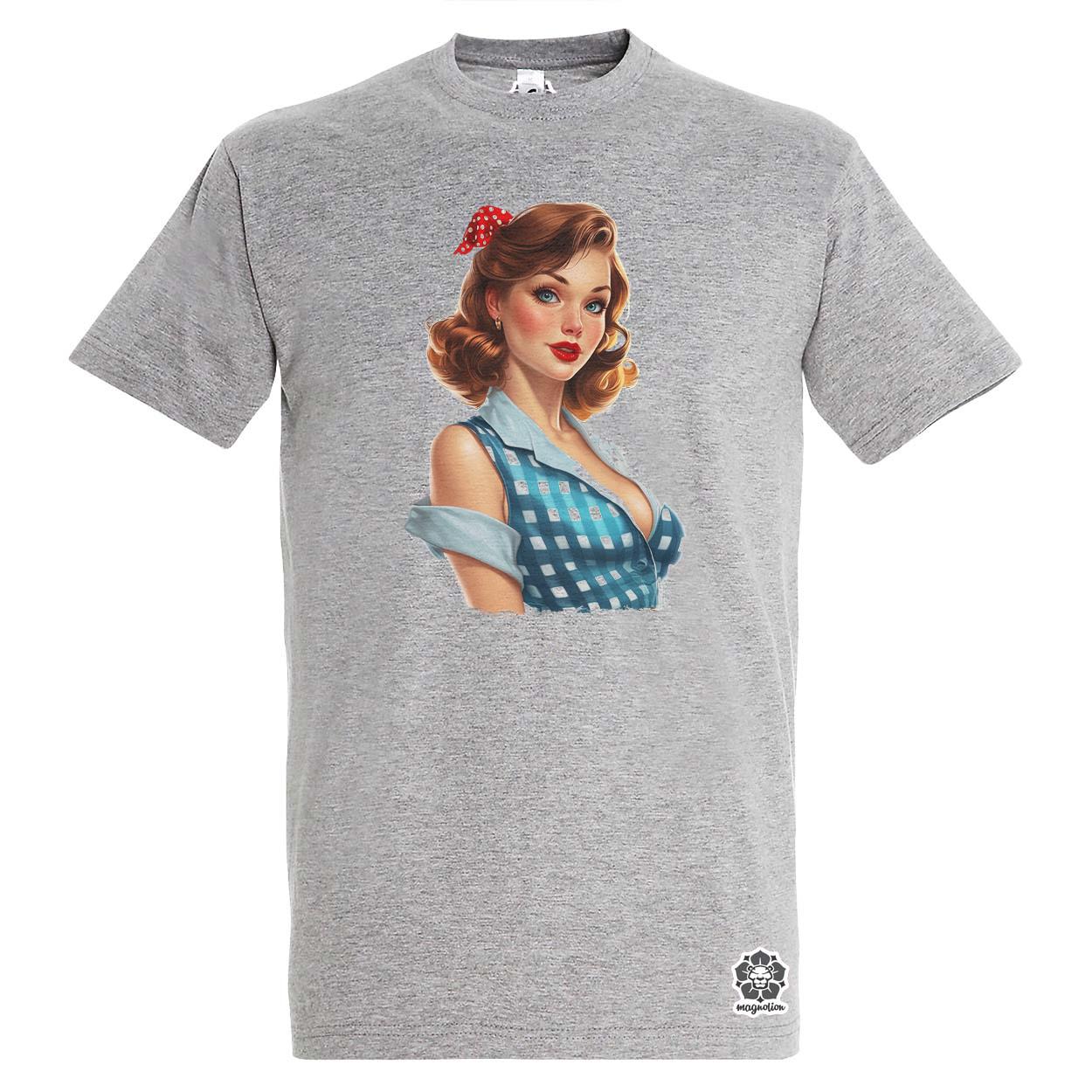 Pin-up girl portré v12 egyedi póló 