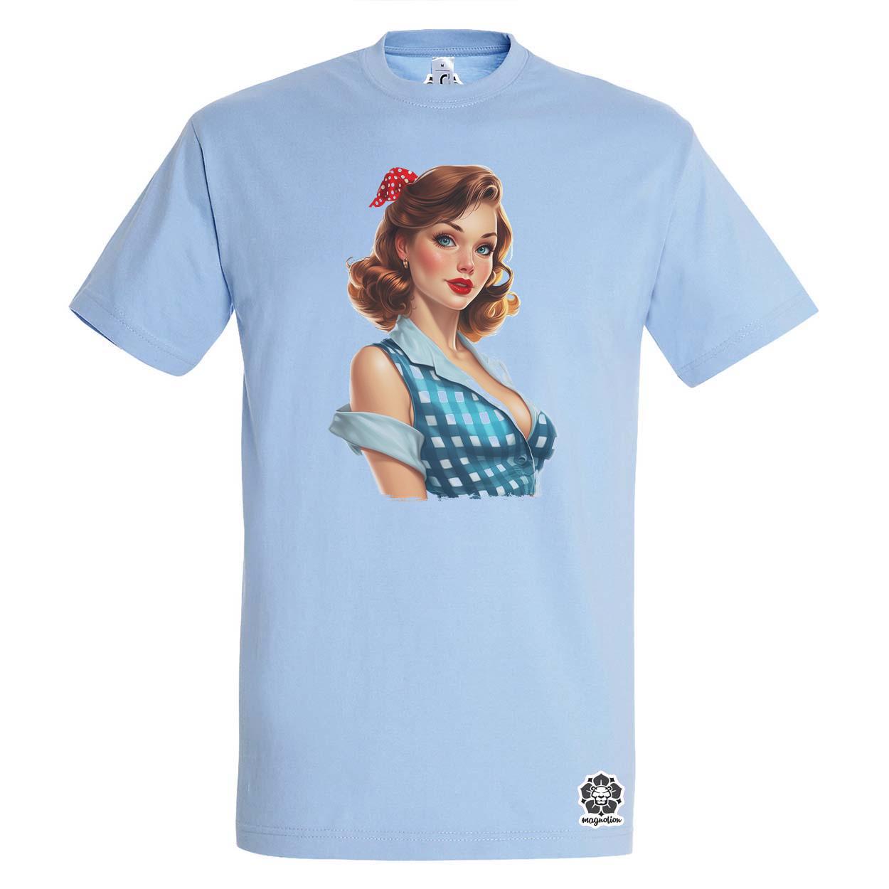 Pin-up girl portré v12 egyedi póló 