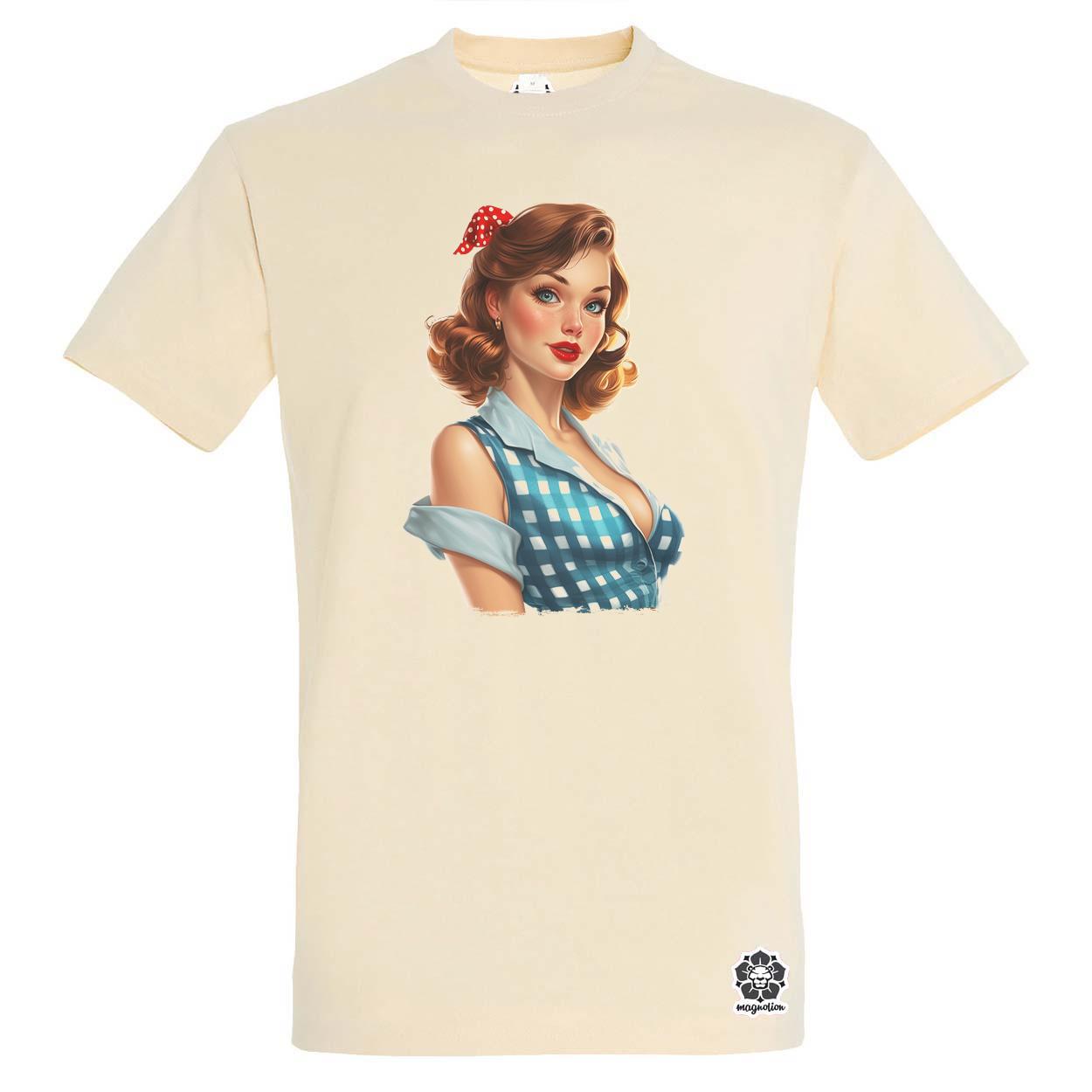 Pin-up girl portré v12 egyedi póló 