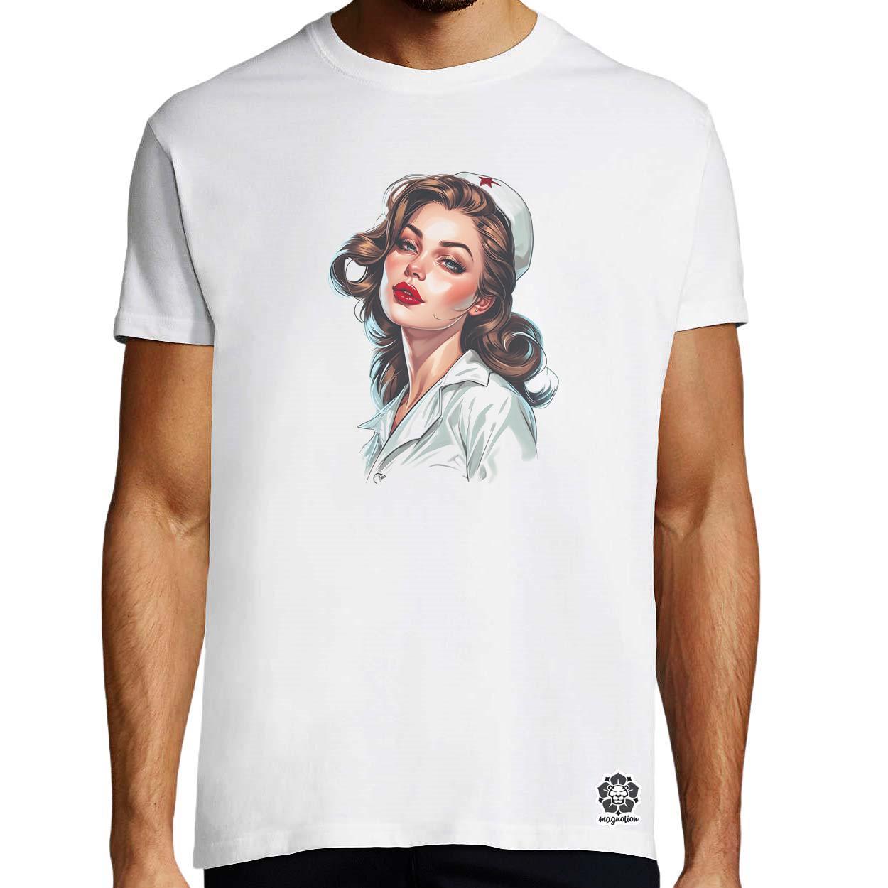 Pin-up girl portré v13 egyedi póló 