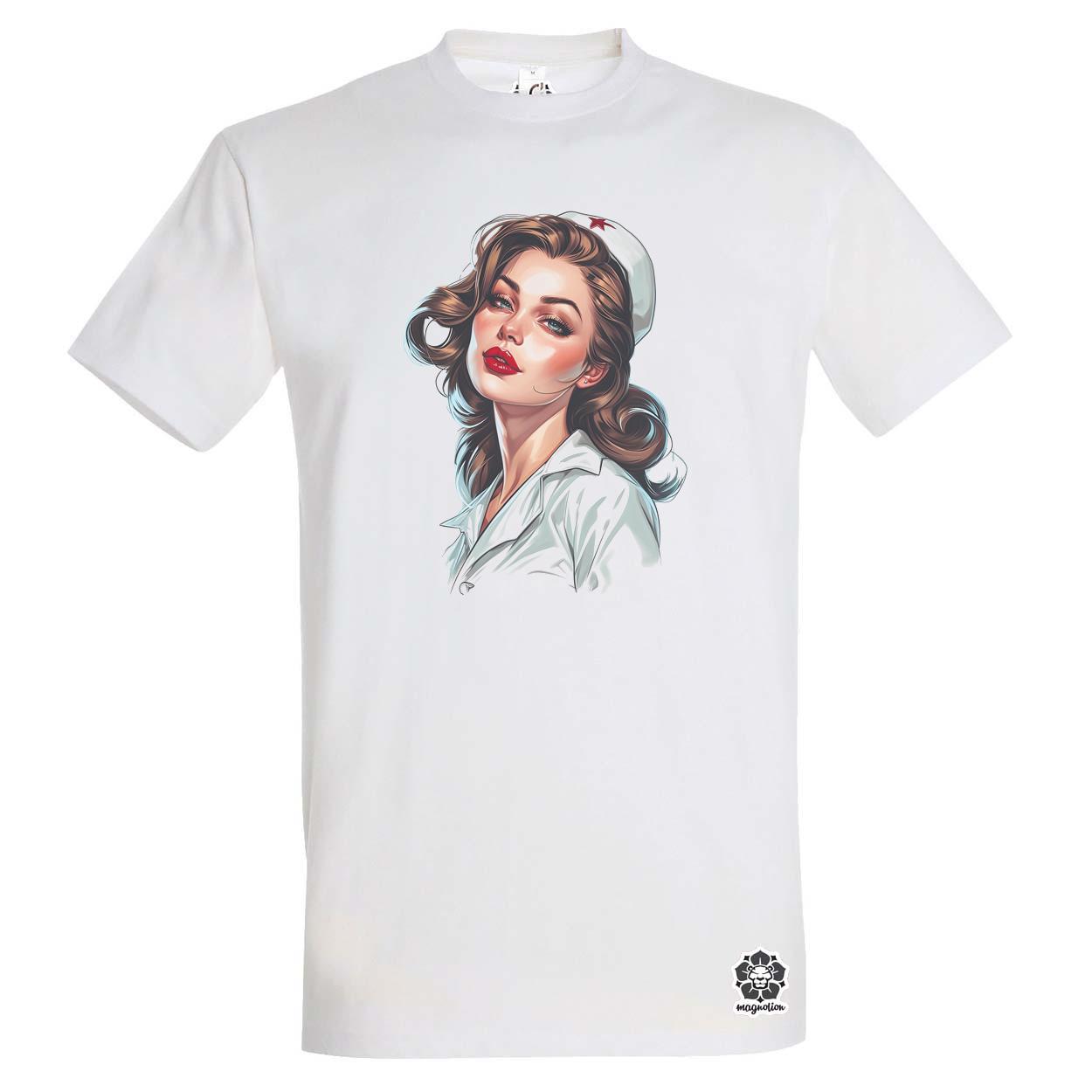 Pin-up girl portré v13 egyedi póló 