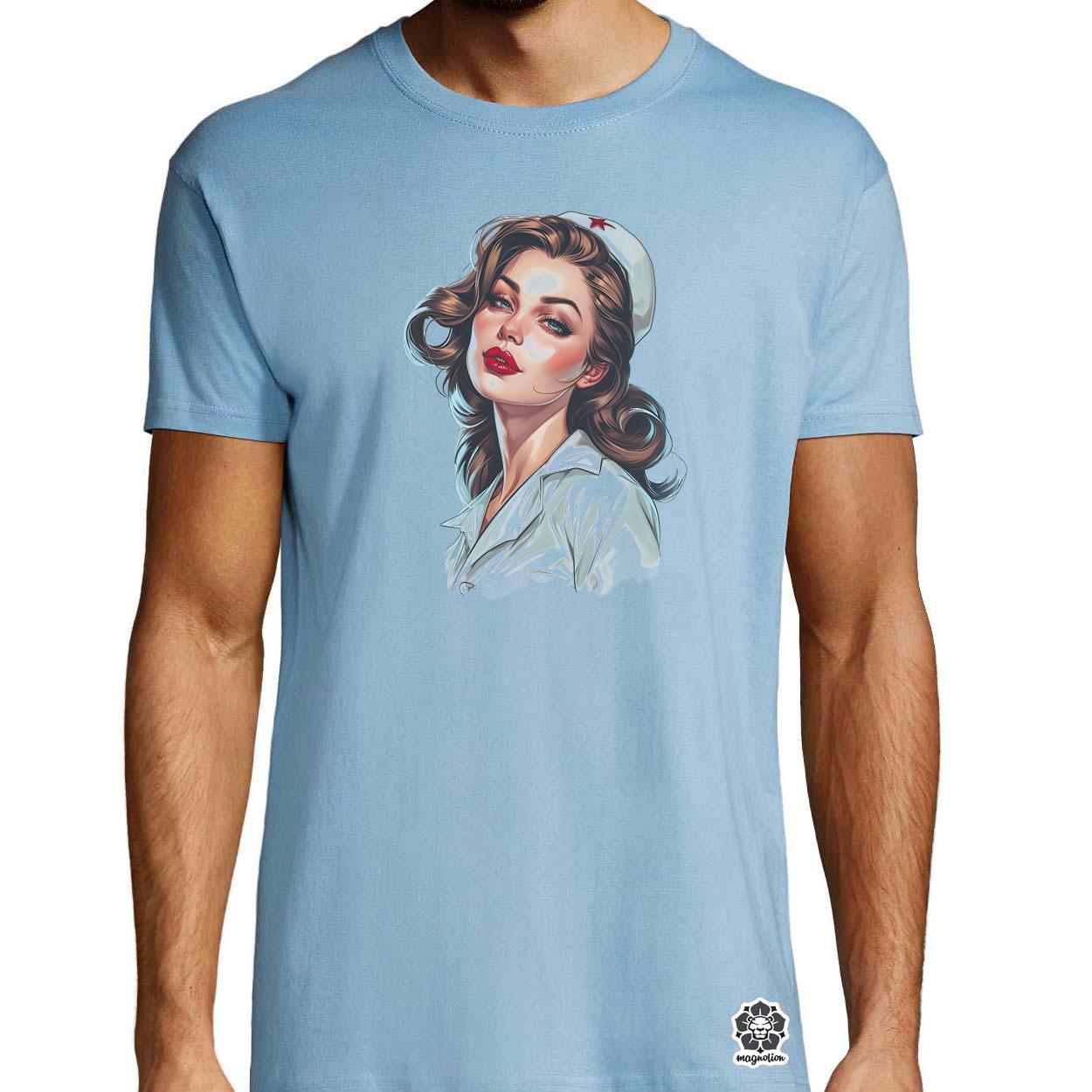 Pin-up girl portré v13 egyedi póló 