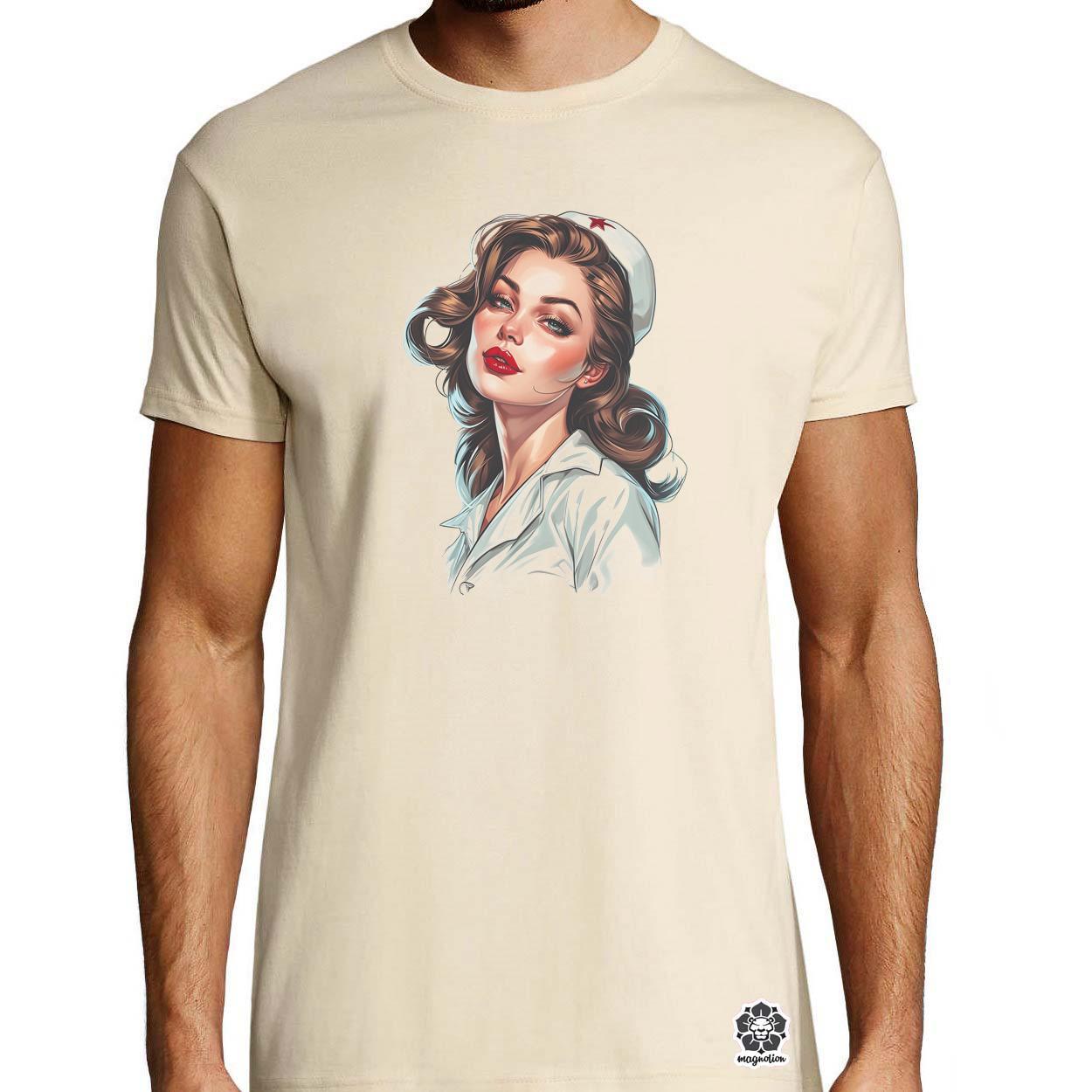 Pin-up girl portré v13 egyedi póló 