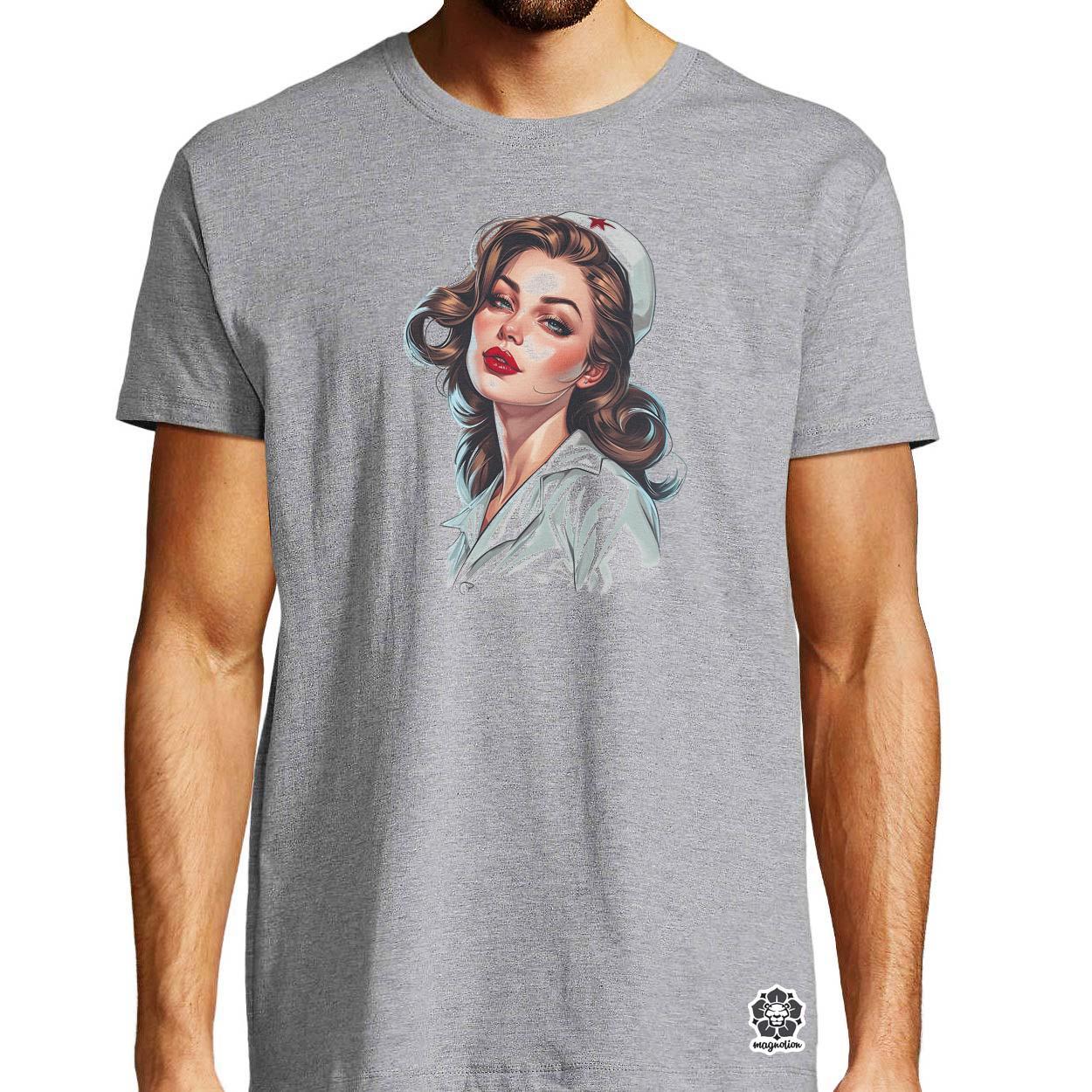 Pin-up girl portré v13 egyedi póló 