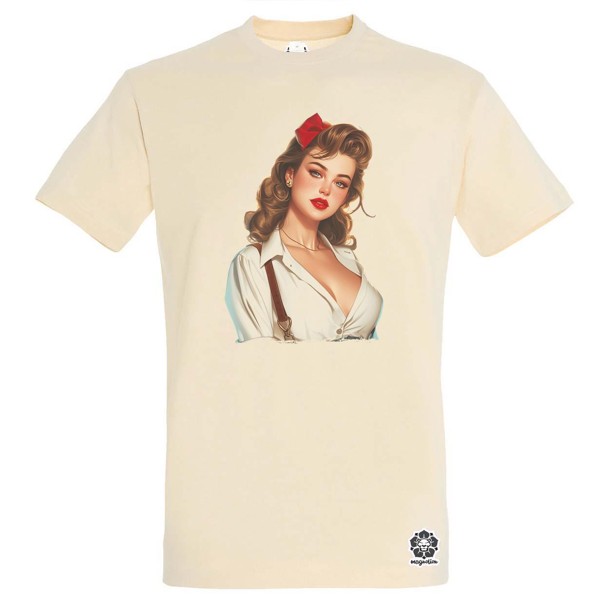 Pin-up girl portré v14 egyedi póló 
