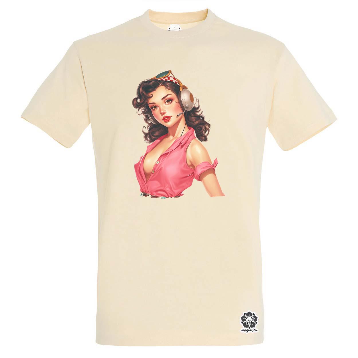 Pin-up girl portré v15 egyedi póló 