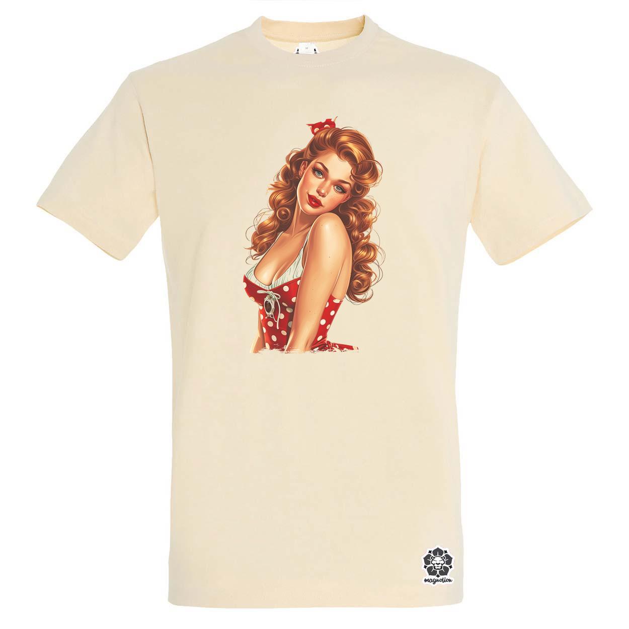 Pin-up girl portré v3 egyedi póló 