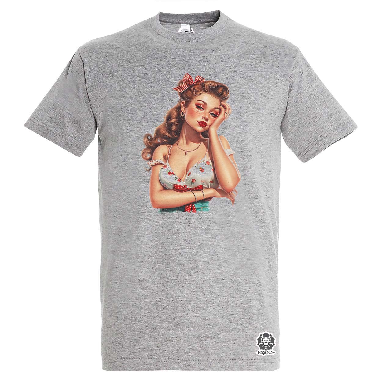 Pin-up girl portré v5 egyedi póló 