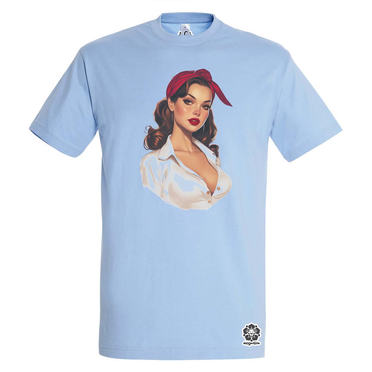 Pin-up girl portré v9 egyedi póló 