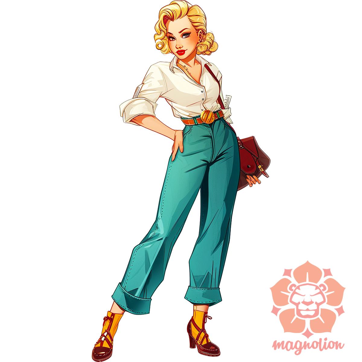 Pin-up girl v1 egyedi póló 