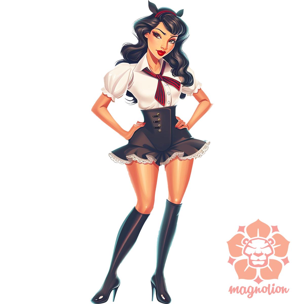 Pin-up girl v11 egyedi póló 