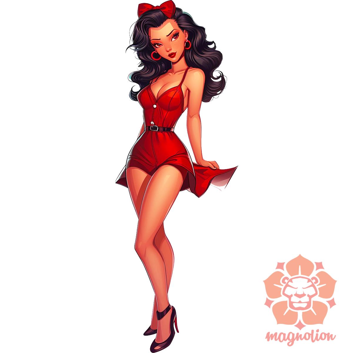 Pin-up girl v18 egyedi póló 