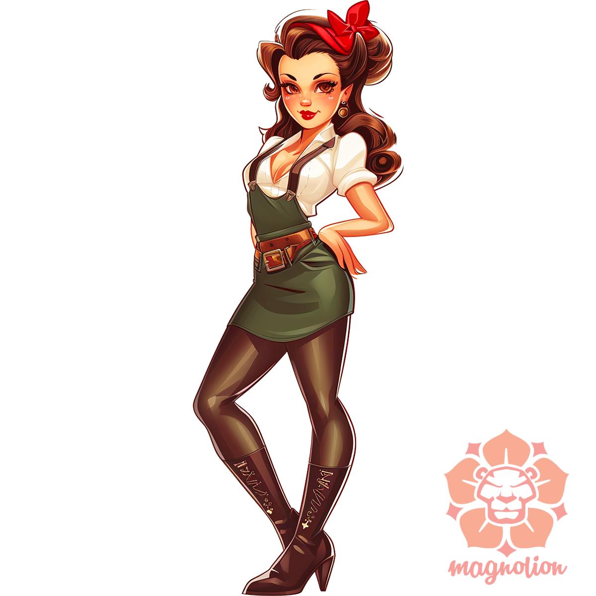 Pin-up girl v2 egyedi póló 