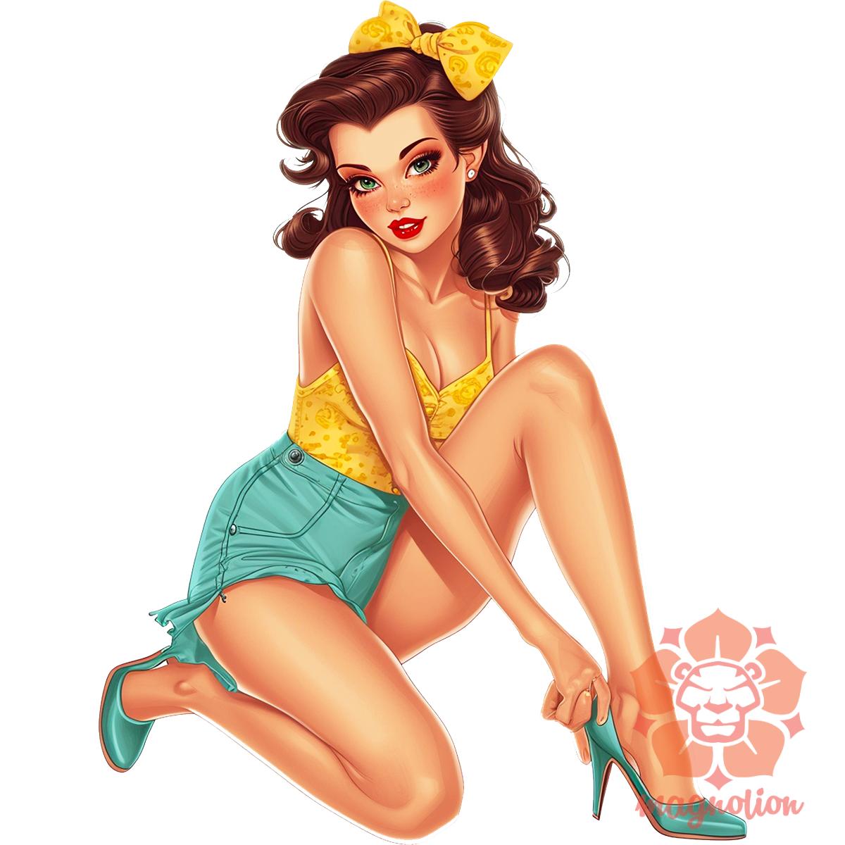 Pin-up girl v23 egyedi póló 