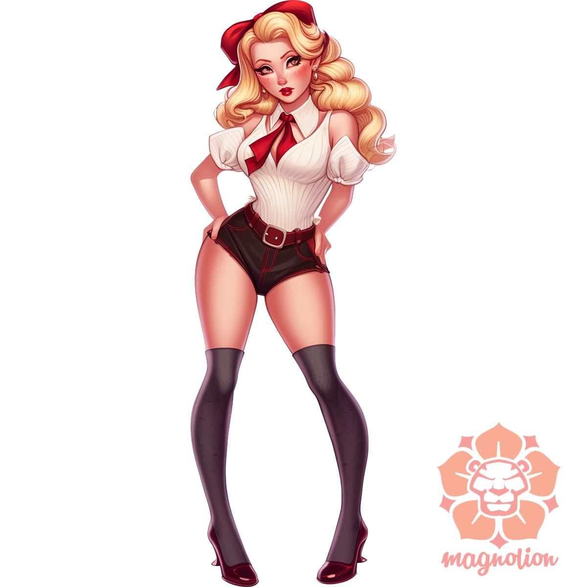 Pin-up girl v6 egyedi póló 