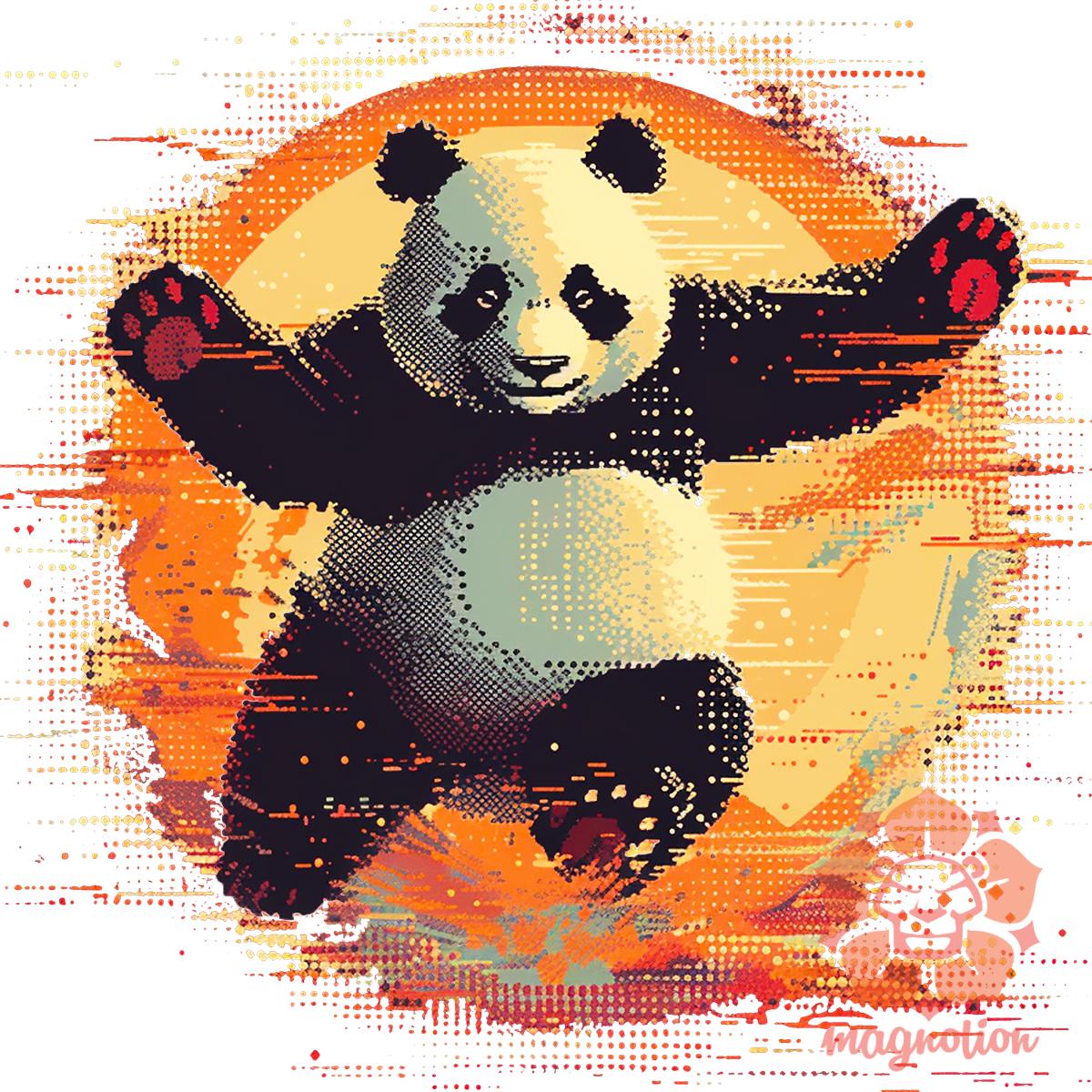 Pixelart kung fu panda v1 egyedi póló 