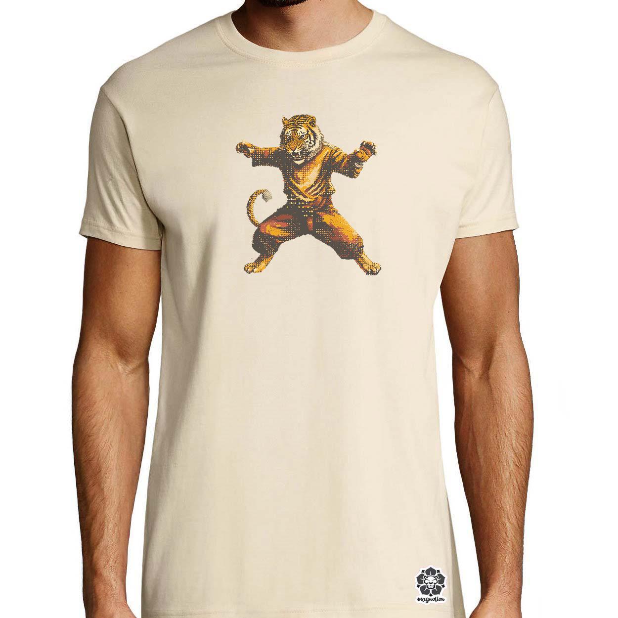 Pixelart kung fu tigris v1 egyedi póló 