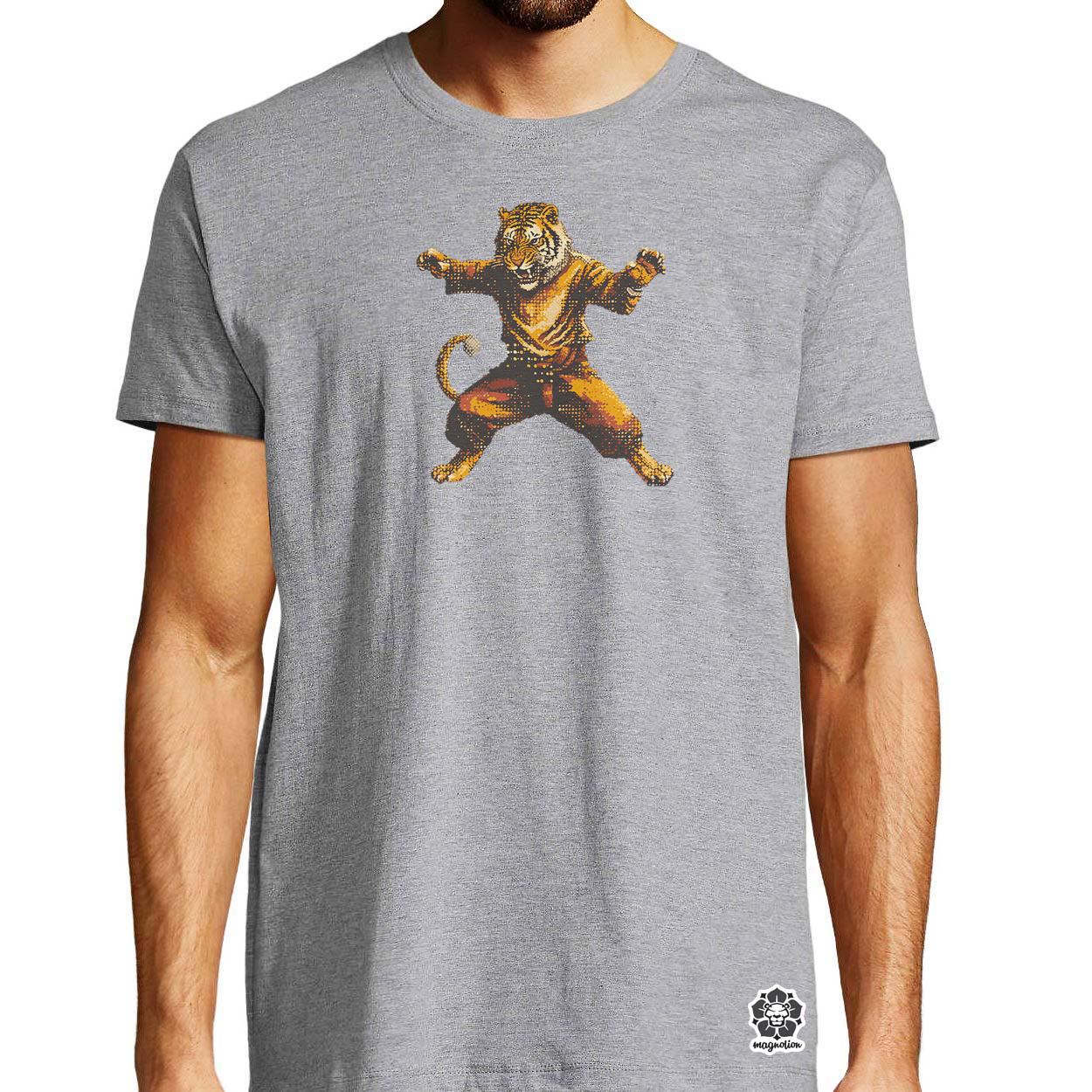 Pixelart kung fu tigris v1 egyedi póló 