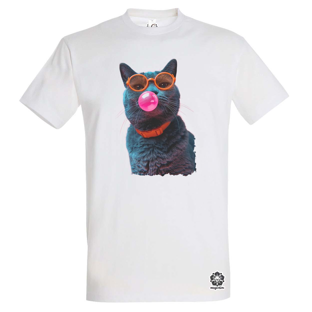 Popart macska v2 egyedi póló 