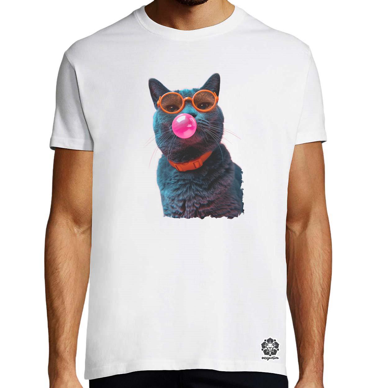 Popart macska v2 egyedi póló 