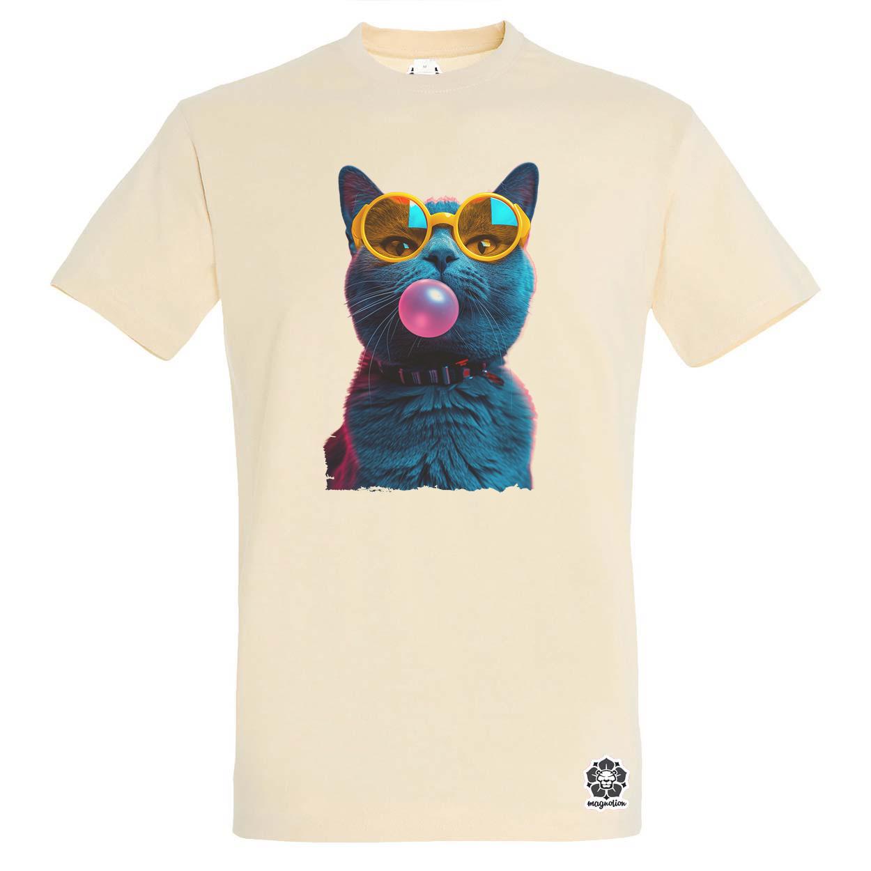 Popart macska v3 egyedi póló 