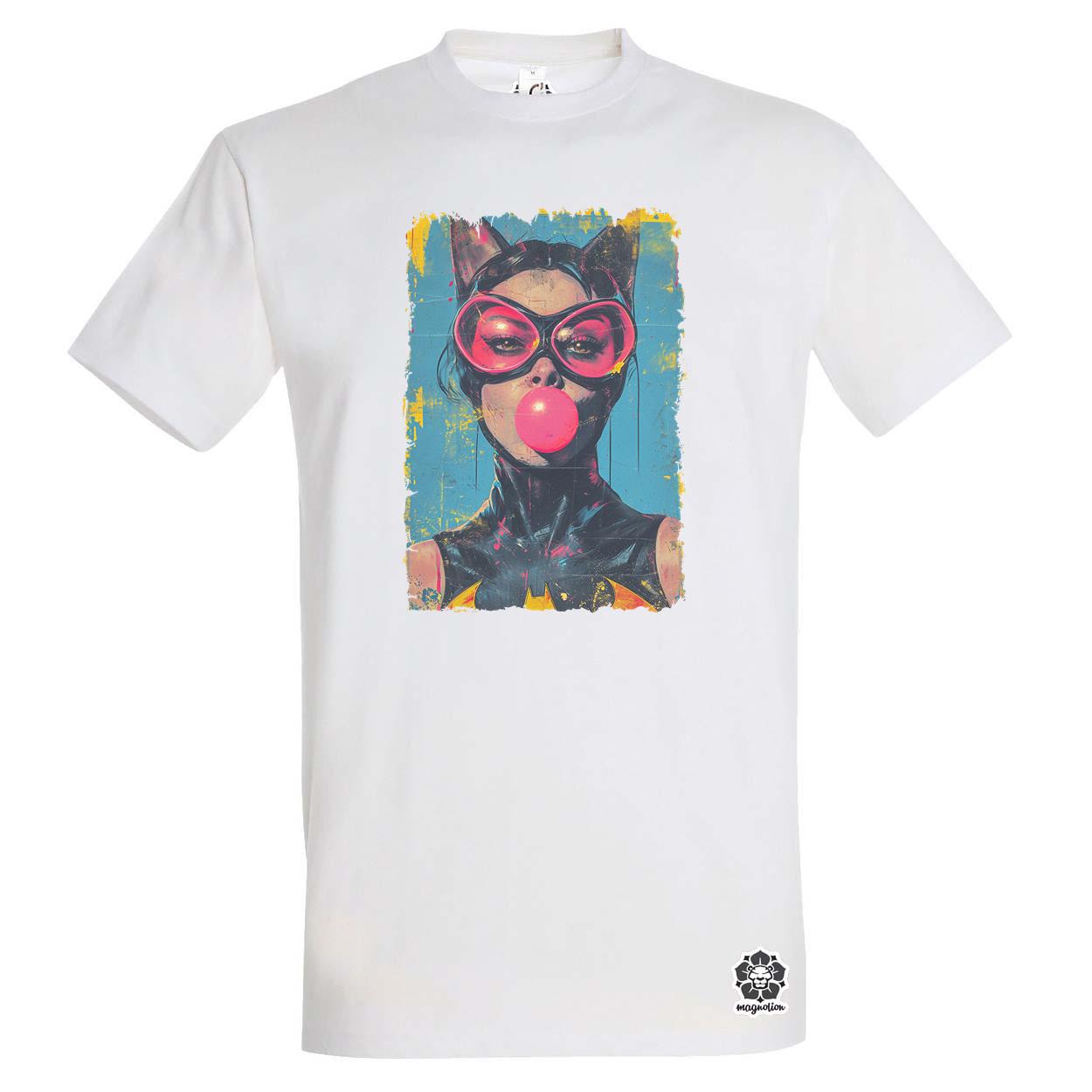Popart macskanő v1 egyedi póló 