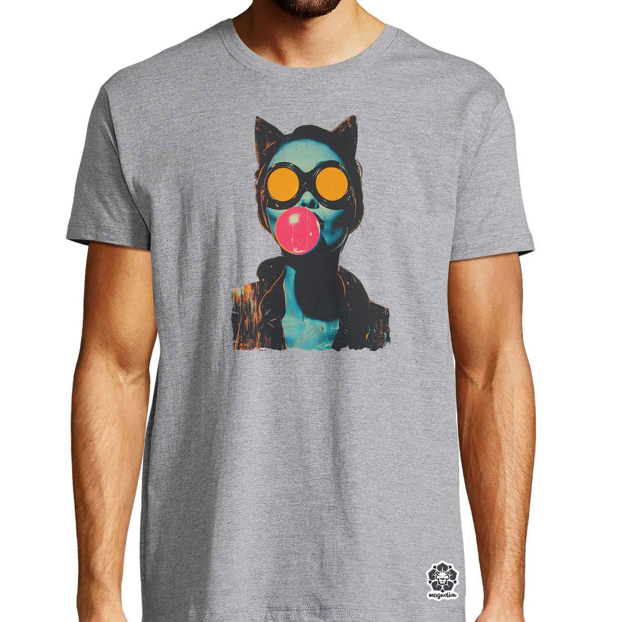 Popart macskanő v10 egyedi póló 